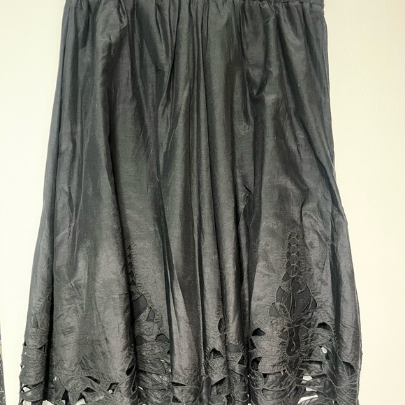 Tristan Elegant Black Skirt with Lace Detail - Picture 1 of 4